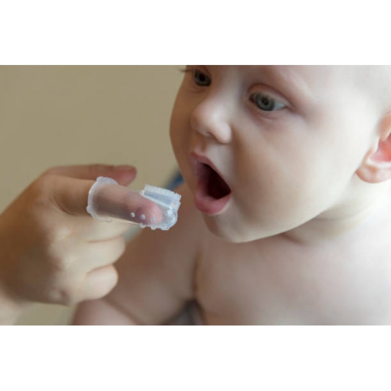 BabyOno: Δαχτυλική οδοντόβουρτσα Διάφανη