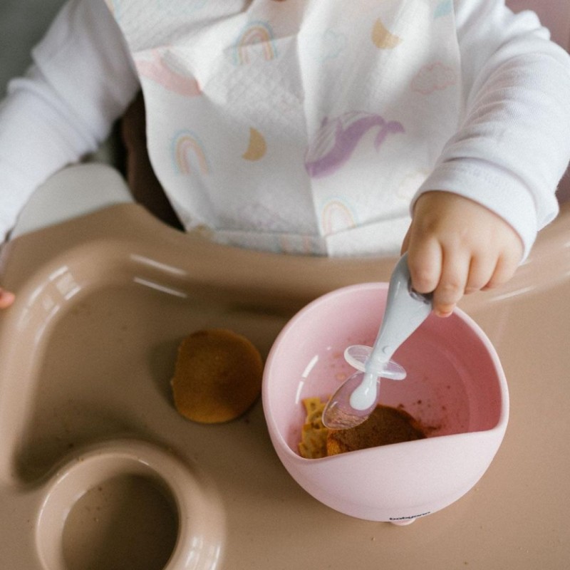 BabyOno: Κουταλάκια εκμάθησης από σιλικόνη με εργονομική λαβή (2 τεμάχια)