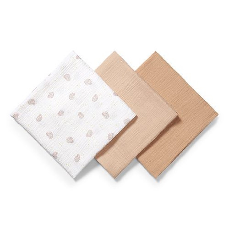 BabyOno: Βαμβακερές πάνες αγκαλιάς - μουσελίνες 70x70 cm (Σετ 3 τμχ)
