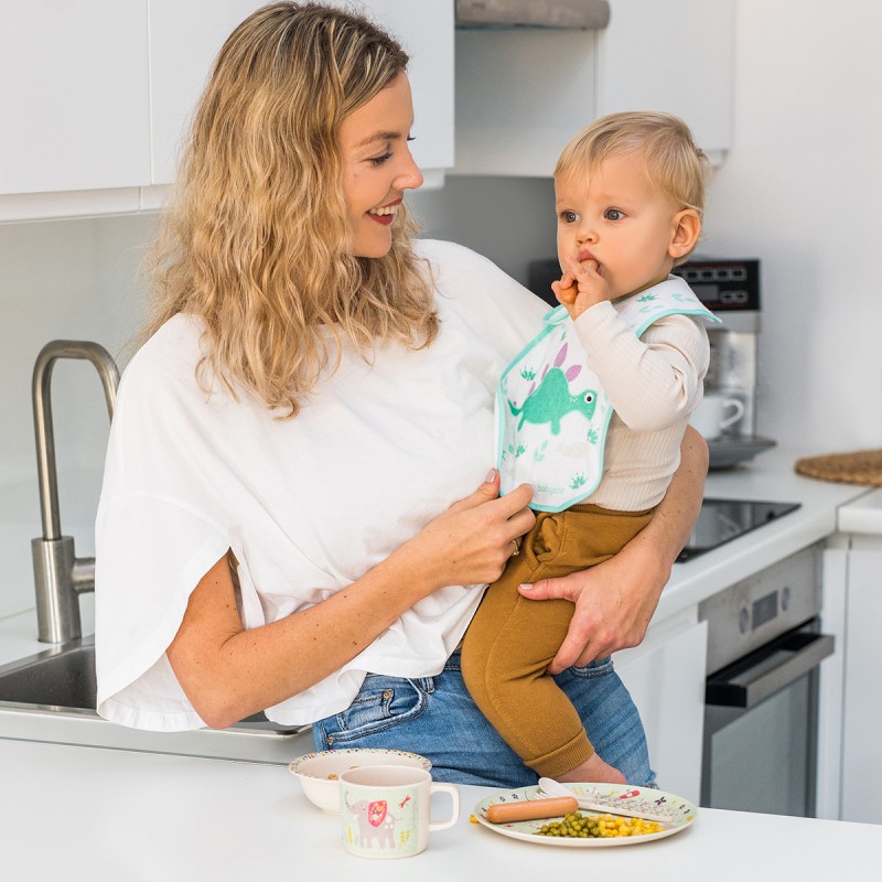 BabyOno: Σαλιάρα Βαμβακερή - Αδιάβροχη 6m+ -Ανακαλύπτω τις γεύσεις