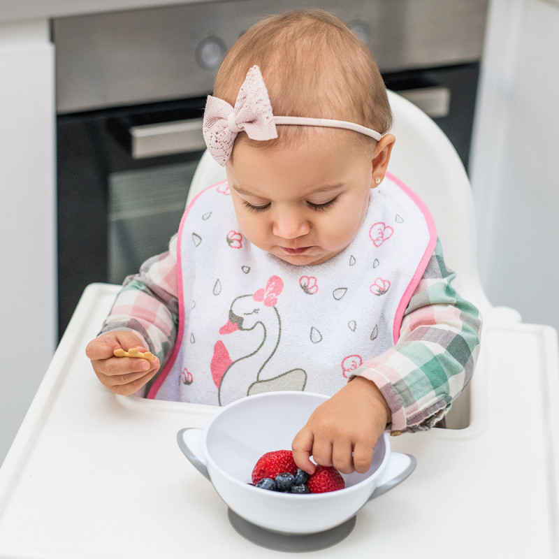 BabyOno: Σαλιάρα Βαμβακερή - Αδιάβροχη 9m+ -Σχεδόν τρώω μόνο μου!