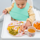BabyOno: Σαλιάρα σιλικόνης 6m+ με θήκη περισυλλογής τροφίμων-Green