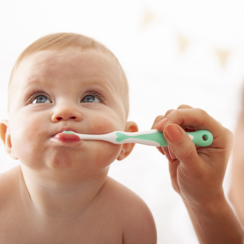 Brush-Baby: Η πρώτη μου οδοντόβουρτσα 0-18 μηνών (διπλή συσκευασία)-Μπλε