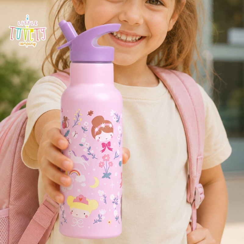 A Little Lovely Company: Μπουκάλι με διπλό τοίχωμα από ανοξείδωτο ατσάλι 500ml - Princesses