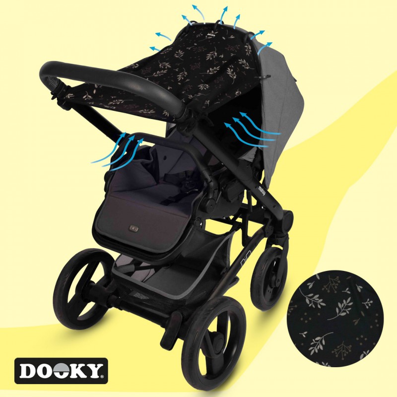 Dooky Ηλιοπροστασία UPF40+ -Σχέδιο Romantic Leaves Black