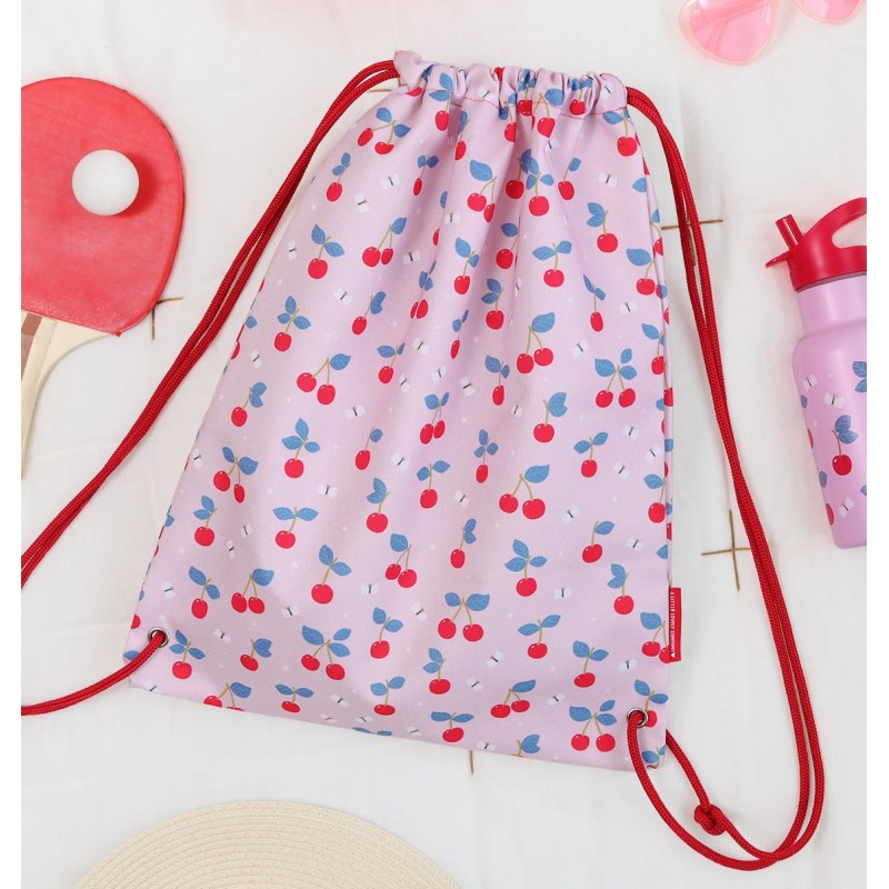 A Little Lovely Company Tσάντα Πλάτης Γυμναστηρίου Cherries