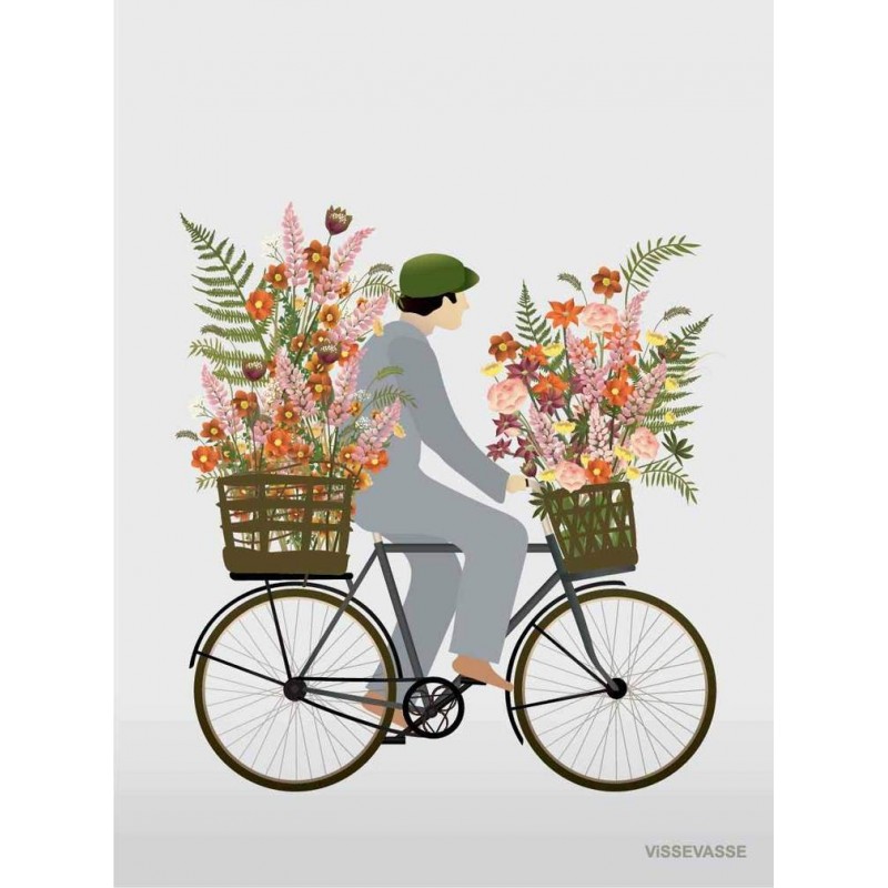 ViSSEVASSE Ευχητήρια κάρτα "Bicycle with flowers" A7