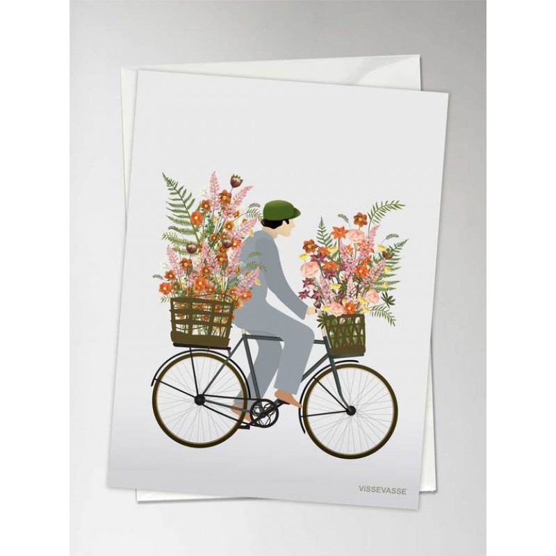 ViSSEVASSE Ευχητήρια κάρτα "Bicycle with flowers" A7