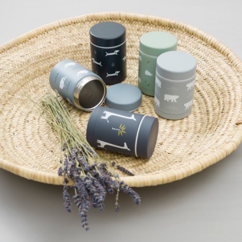 Fresk: Θερμός φαγητού με διπλό τοίχωμα από ανοξείδωτο ατσάλι 300ml - Indigo dots