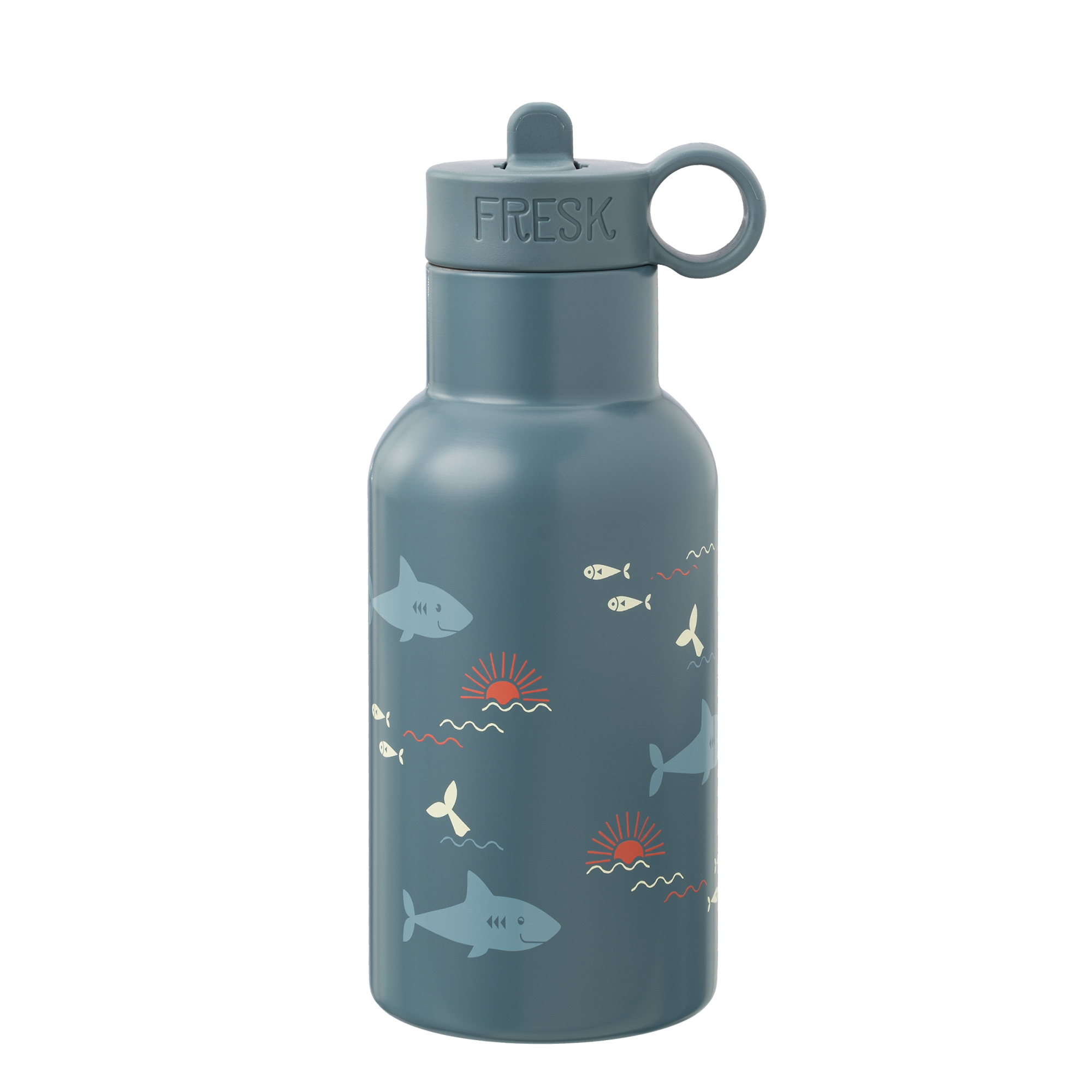 Fresk: Θερμός με καλαμάκι & διπλό τοίχωμα από ανοξείδωτο ατσάλι / 350ml - Shark