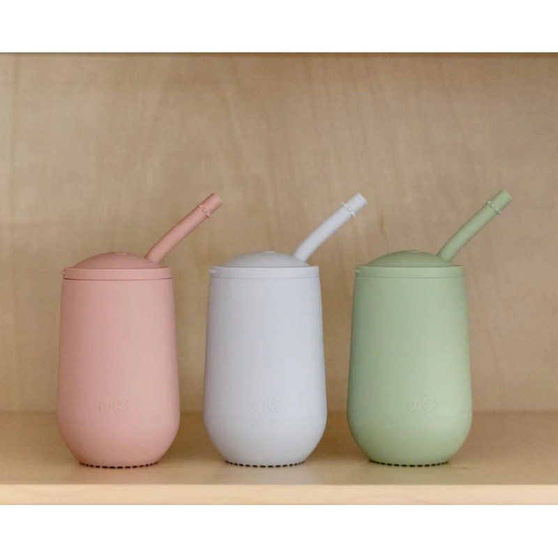 Ezpz Εκπαιδευτικό ποτήρι 24+ μηνών HappyCup + καλαμάκι Blush