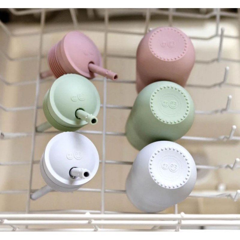 Ezpz Εκπαιδευτικό ποτήρι 24+ μηνών HappyCup + καλαμάκι Indigo