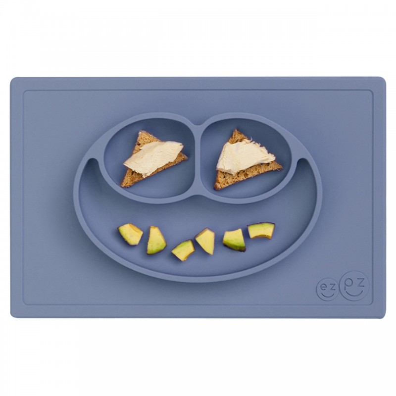 Ezpz: Εκπαιδευτικό πιάτο 24+ μηνών Happy Mat - Indigo