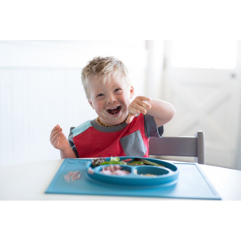 Ezpz: Εκπαιδευτικό πιάτο 24+ μηνών Happy Mat - Indigo