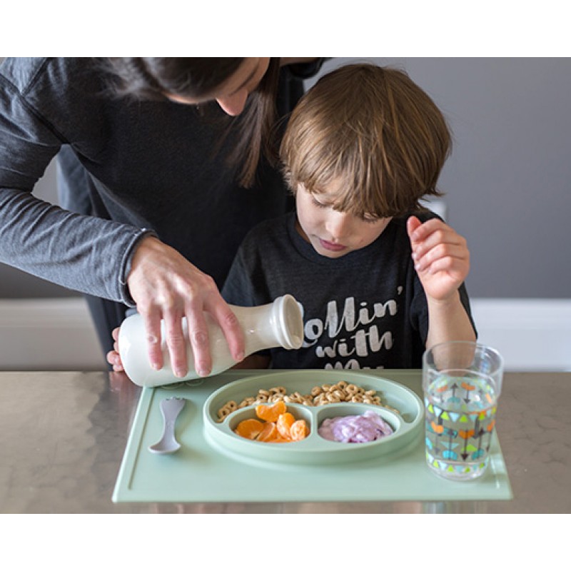 Ezpz: Εκπαιδευτικό πιάτο 24+ μηνών Happy Mat - Mauve