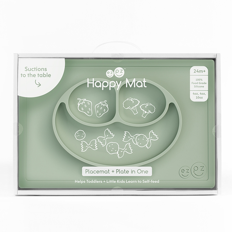 Ezpz: Εκπαιδευτικό πιάτο 24+ μηνών Happy Mat - Mauve