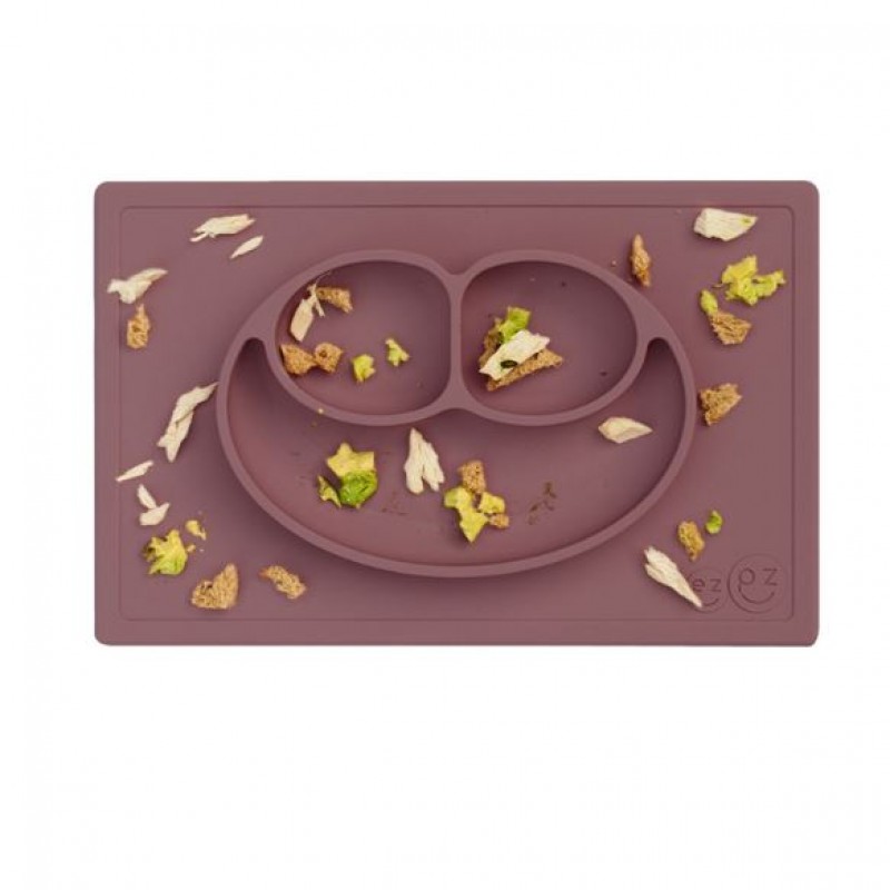 Ezpz: Εκπαιδευτικό πιάτο 24+ μηνών Happy Mat - Mauve
