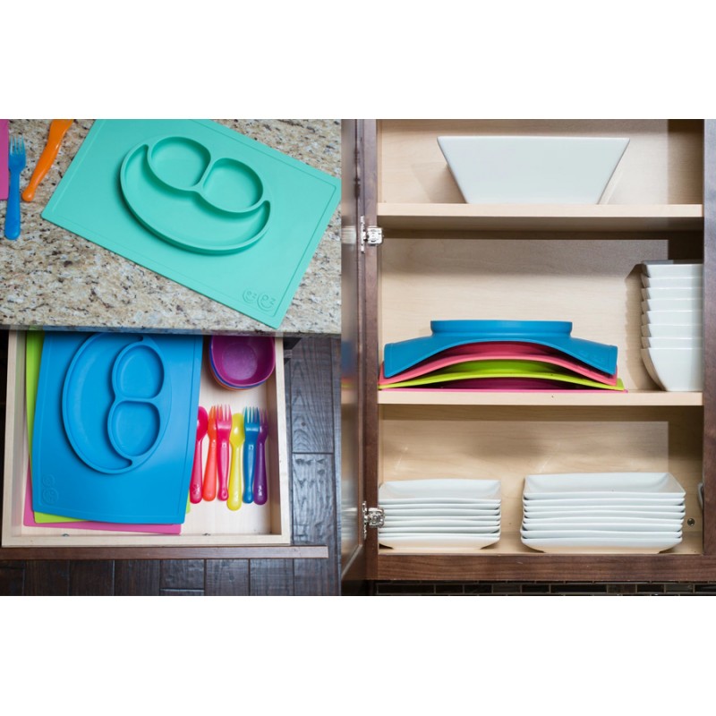 Ezpz: Εκπαιδευτικό πιάτο 24+ μηνών Happy Mat - Sage