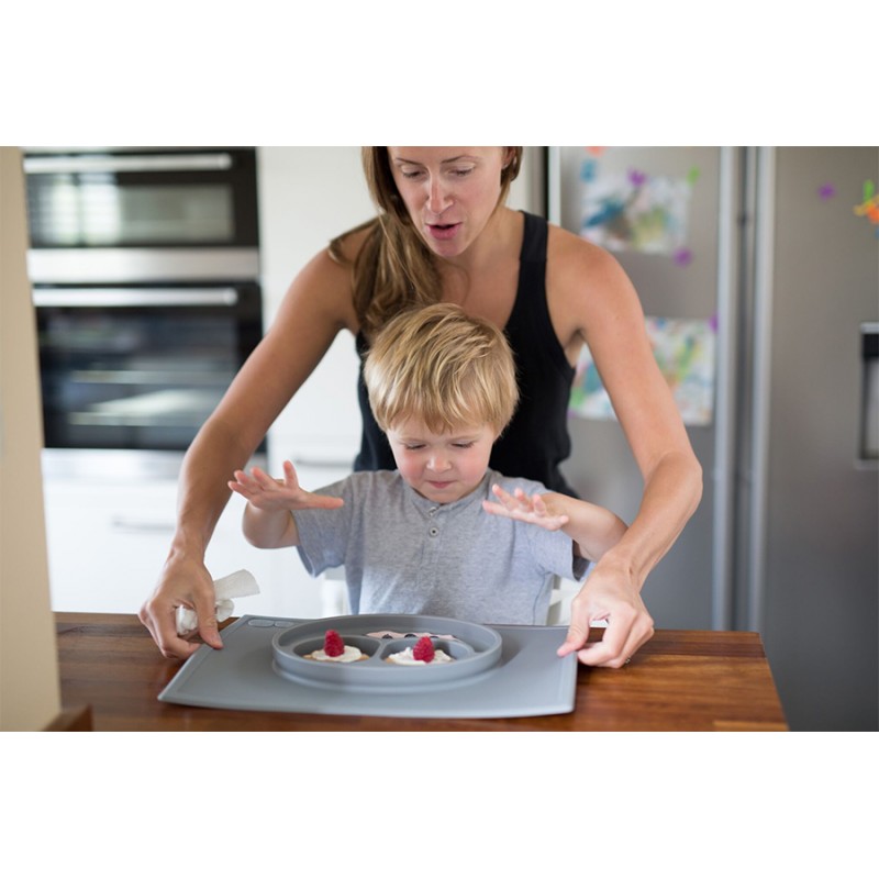 Ezpz: Εκπαιδευτικό πιάτο 24+ μηνών Happy Mat - Sage