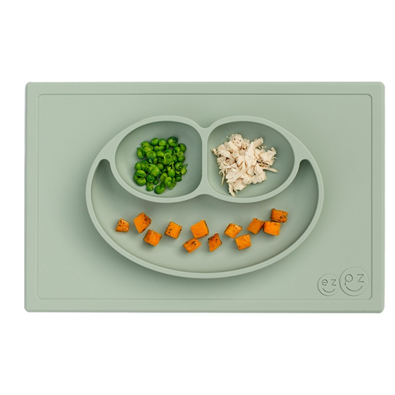 Ezpz: Εκπαιδευτικό πιάτο 24+ μηνών Happy Mat - Sage