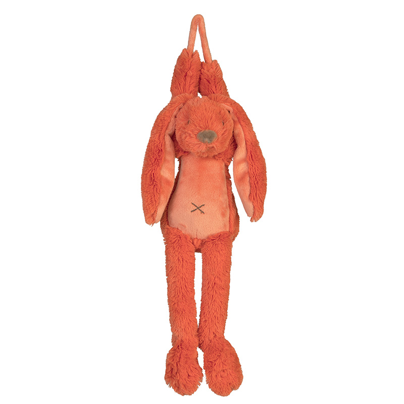 Happy horse Λούτρινο μουσικό κουνέλι - Orange 34 εκατ