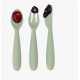 Ezpz: Εκπαιδευτικό κουτάλι, πιρούνι και μαχαίρι σιλικόνης 24+ μηνών Happy Utensils - Sage