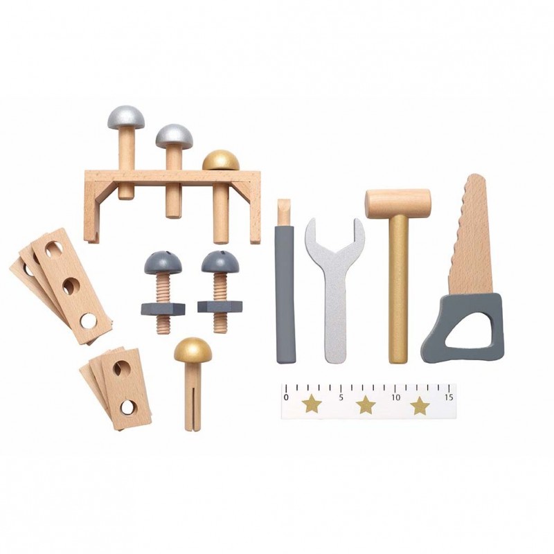 Jabadabado: Ξύλινο βαλιτσάκι με εργαλεία Silver