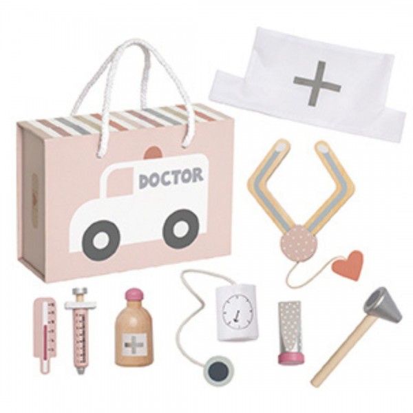 Jabadabado: Βαλιτσάκι με εργαλεία γιατρού Ροζ