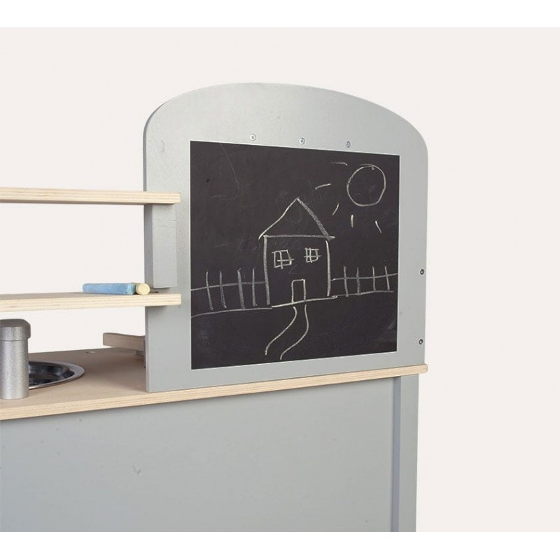 Jabadabado: Ξύλινη παιδική κουζίνα με κατσαρολικά Γκρι