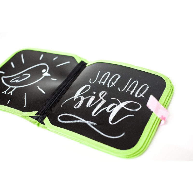 Jaq Jaq Bird: Mini Βιβλίο ζωγραφικής μαυροπίνακας με 4 Butterstix κιμωλίες Bear