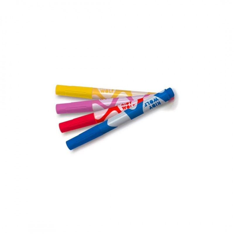 KIDYWOLF: Μαρκαδόροι με 4 χρώματα νέον για το Tablet ζωγραφικής 2 όψεων (μπλε, κόκκινο, μωβ, κίτρινο)