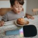KIDYWOLF: Μικρόφωνο Karaoke επαναφορτιζόμενο με φως & bluetooth- Μπλε