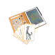 KIDYWOLF: Tablet ζωγραφικής με οθόνη LCD (30 κάρτες)- Animals