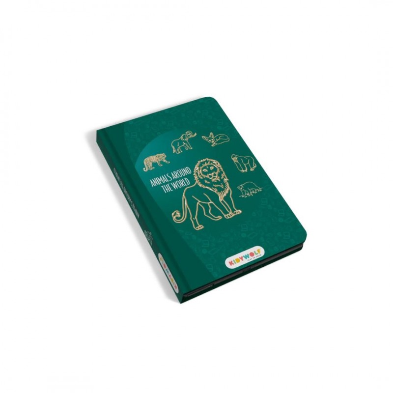 KIDYWOLF: Tablet ζωγραφικής με οθόνη LCD (30 κάρτες)- Animals Around The World