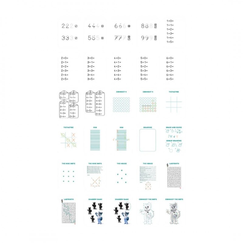 KIDYWOLF: 60 κάρτες για τα Mini Tablet ζωγραφικής με θέμα "Παιχνίδια" & "Εκπαίδευση"