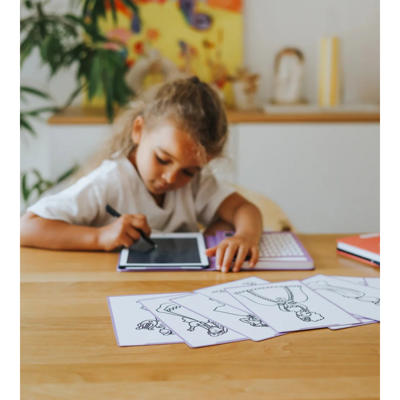 KIDYWOLF: Tablet ζωγραφικής με οθόνη LCD (30 κάρτες)- Princess KIDYWOLF: Tablet ζωγραφικής με οθόνη LCD (30 κάρτες)- Princess