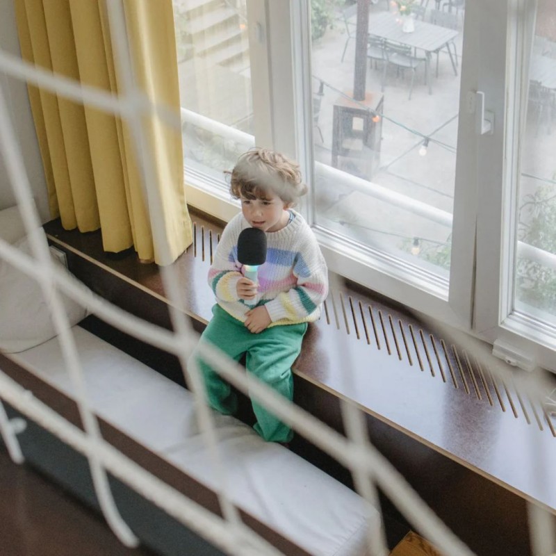 KIDYWOLF: Μικρόφωνο Karaoke επαναφορτιζόμενο με φως & bluetooth- Επιλέξτε χρώμα