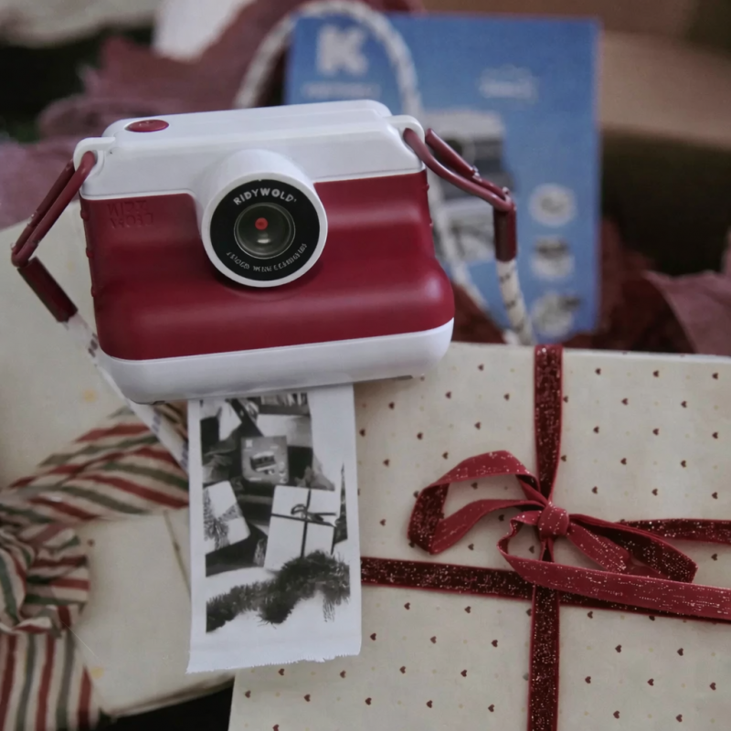 KIDYWOLF: Φωτογραφική μηχανή με θερμική εκτύπωση - Κόκκινη Instant Camera