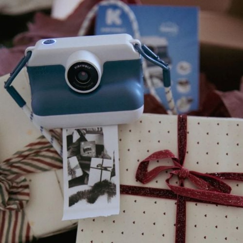 KIDYWOLF: Φωτογραφική μηχανή με θερμική εκτύπωση - Μπλε Instant Camera