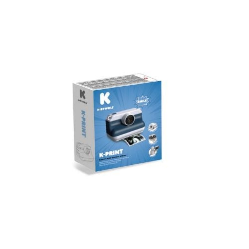 KIDYWOLF: Φωτογραφική μηχανή με θερμική εκτύπωση - Μπλε Instant Camera