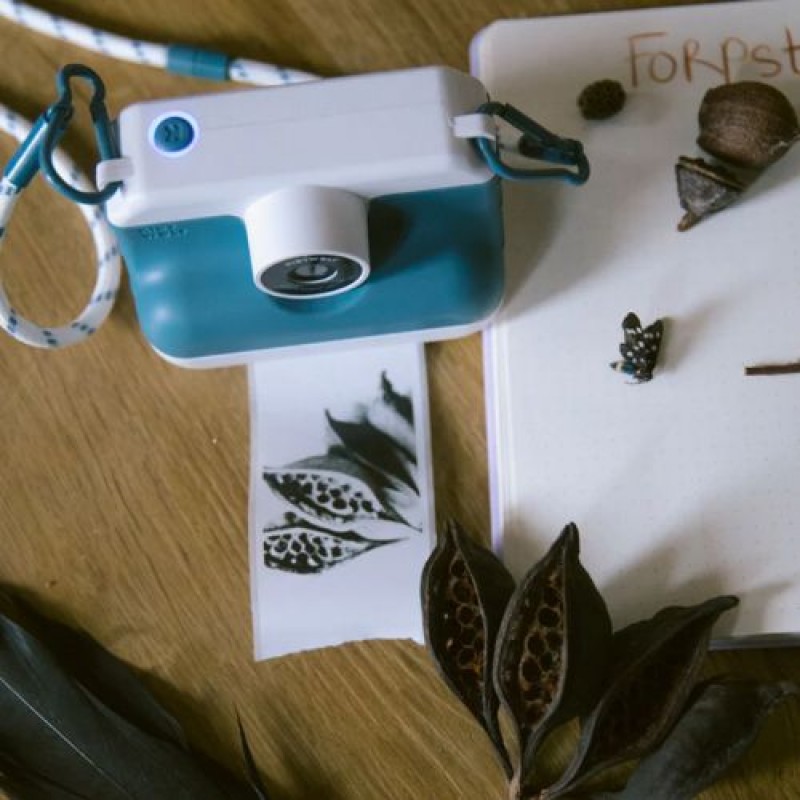 KIDYWOLF: Φωτογραφική μηχανή με θερμική εκτύπωση - Μπλε Instant Camera