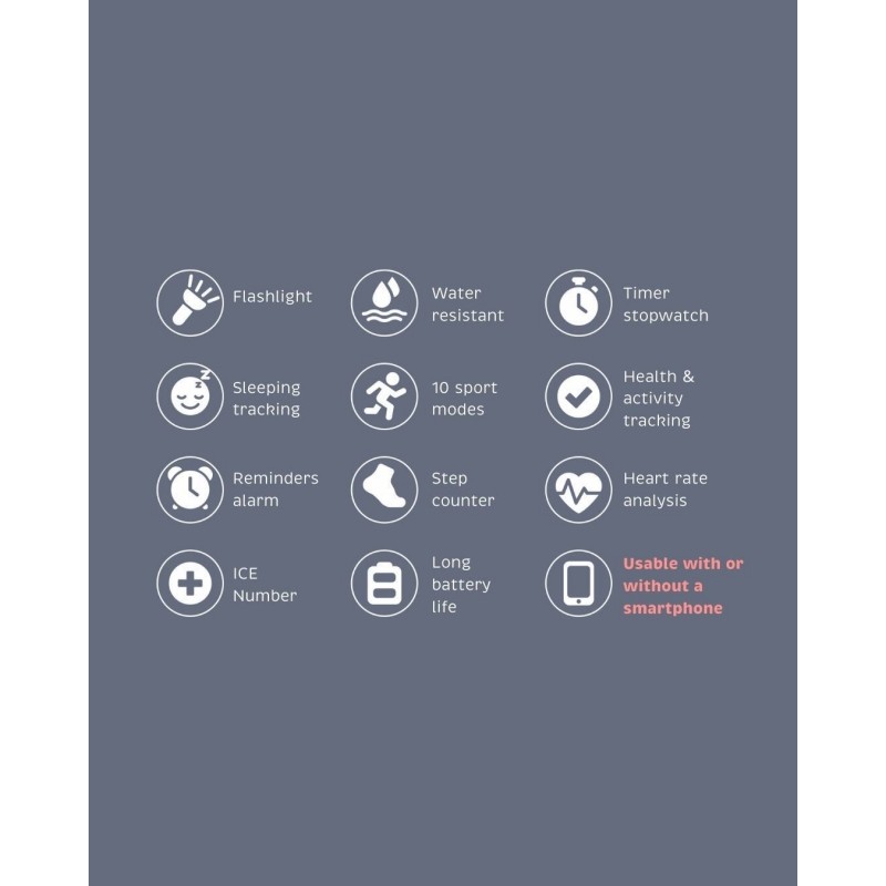 KIDYWOLF: Παιδικό ρολόι Smartwatch με οθόνη αφής  & επαναφορτιζόμενη μπαταρία - peach