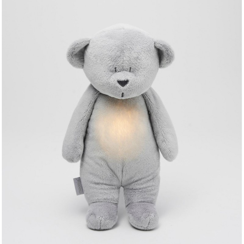 MOONIE 2.0: Επαναφορτιζόμενο βοήθημα ύπνου με ηχογράφηση & αισθητήρα κλάματος Silver Bear