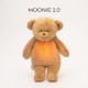 MOONIE 2.0: Επαναφορτιζόμενο βοήθημα ύπνου με ηχογράφηση & αισθητήρα κλάματος – Οργανικό βαμβάκι Cappuccino