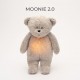 MOONIE 2.0: Επαναφορτιζόμενο βοήθημα ύπνου με ηχογράφηση & αισθητήρα κλάματος – Οργανικό βαμβάκι Gray