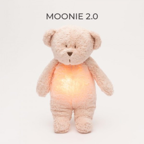 MOONIE 2.0: Επαναφορτιζόμενο βοήθημα ύπνου με ηχογράφηση & αισθητήρα κλάματος – Οργανικό βαμβάκι Rose
