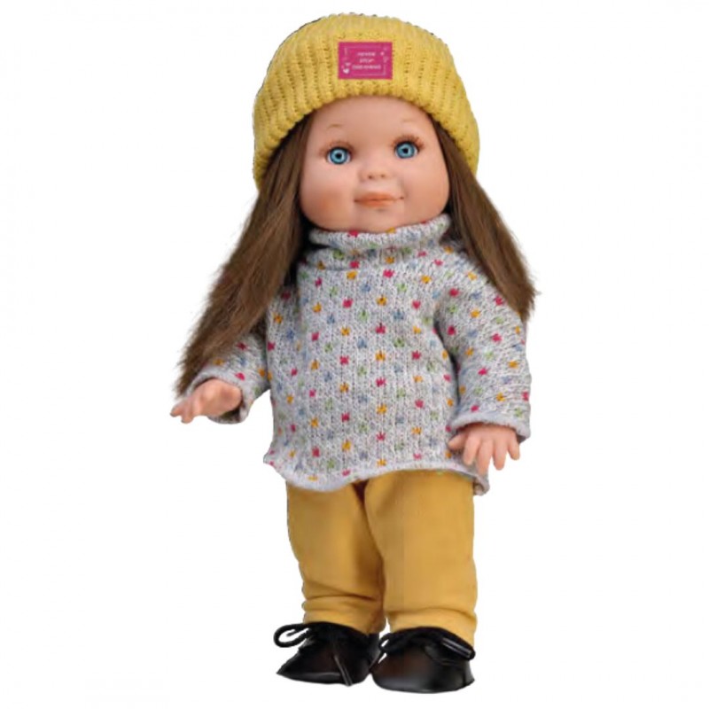 Magic baby κούκλα "Betty με σκούφο και πουλόβερ"