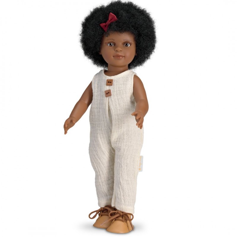 Magic baby κούκλα Νina Afro με ολόσωμη άσπρη φόρμα