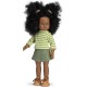 Magic baby κούκλα Νina Afro με ριγέ πράσινη μπλούζα