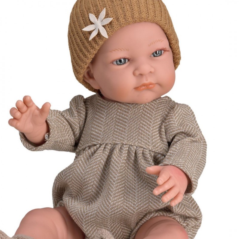 Magic baby κούκλα "Jenny με κορμάκι και σκούφο με λουλούδι"